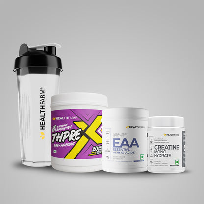 Healthfarm Muscle EAA + Creatine (100g) + ThPrex (250g) + Free Shaker