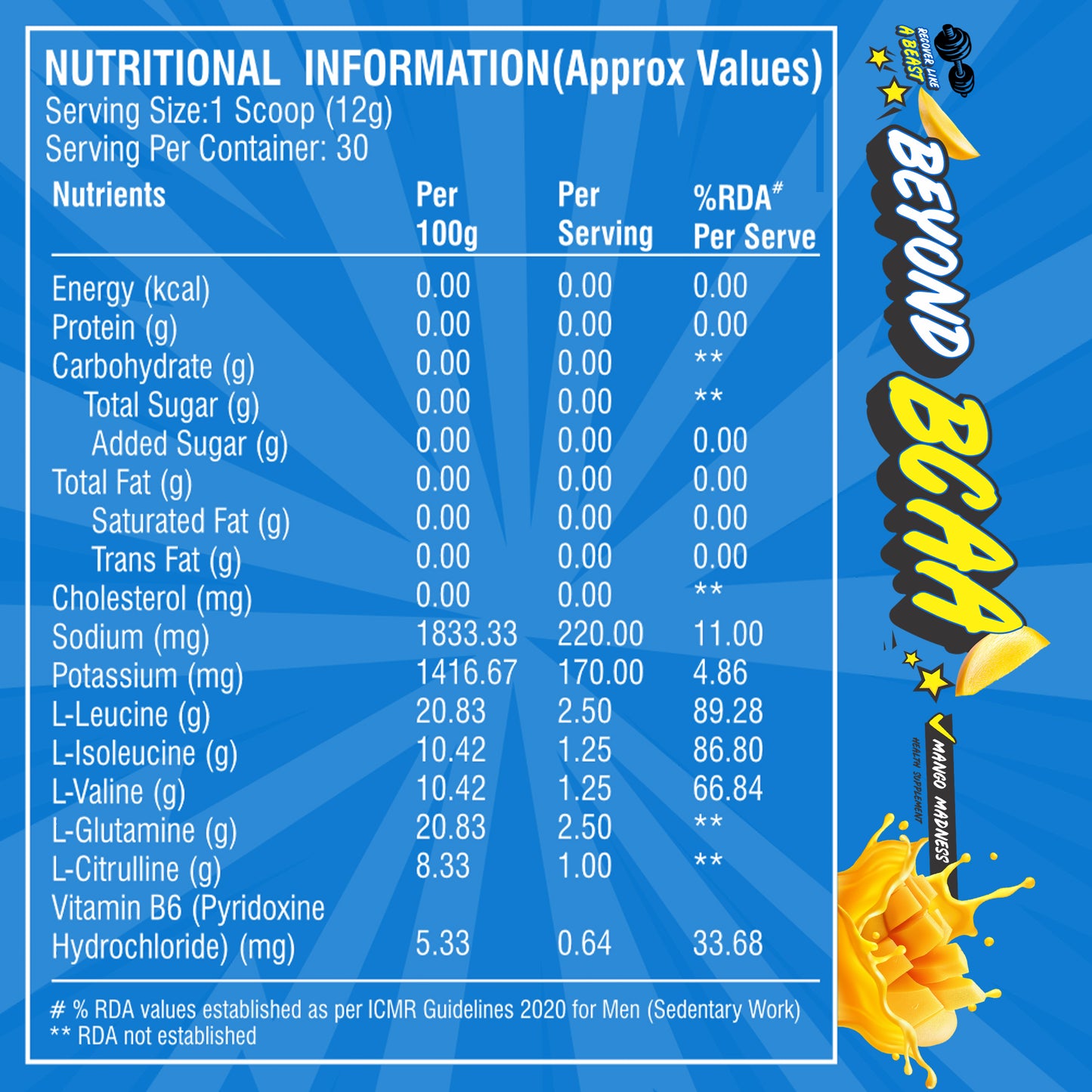 Healthfarm Beyond BCAA – 30 Servings for Muscle Recovery & Performance
