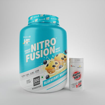 HealthFarm NITRO FUSION (2KG) + ALPHAMEN Combo Pack