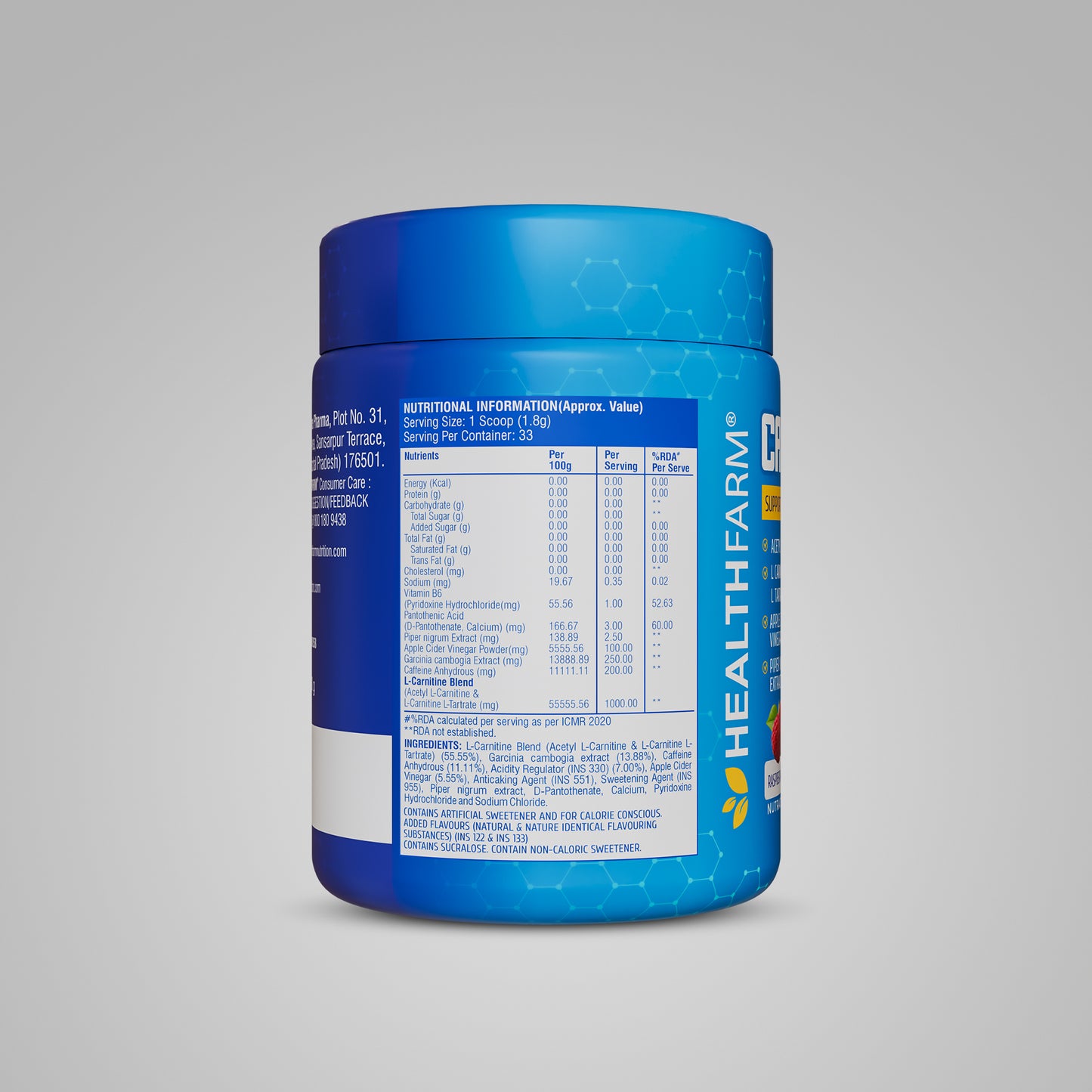 Healthfarm Carniloss 60g - Boost Fat Metabolism & Support Weight Management