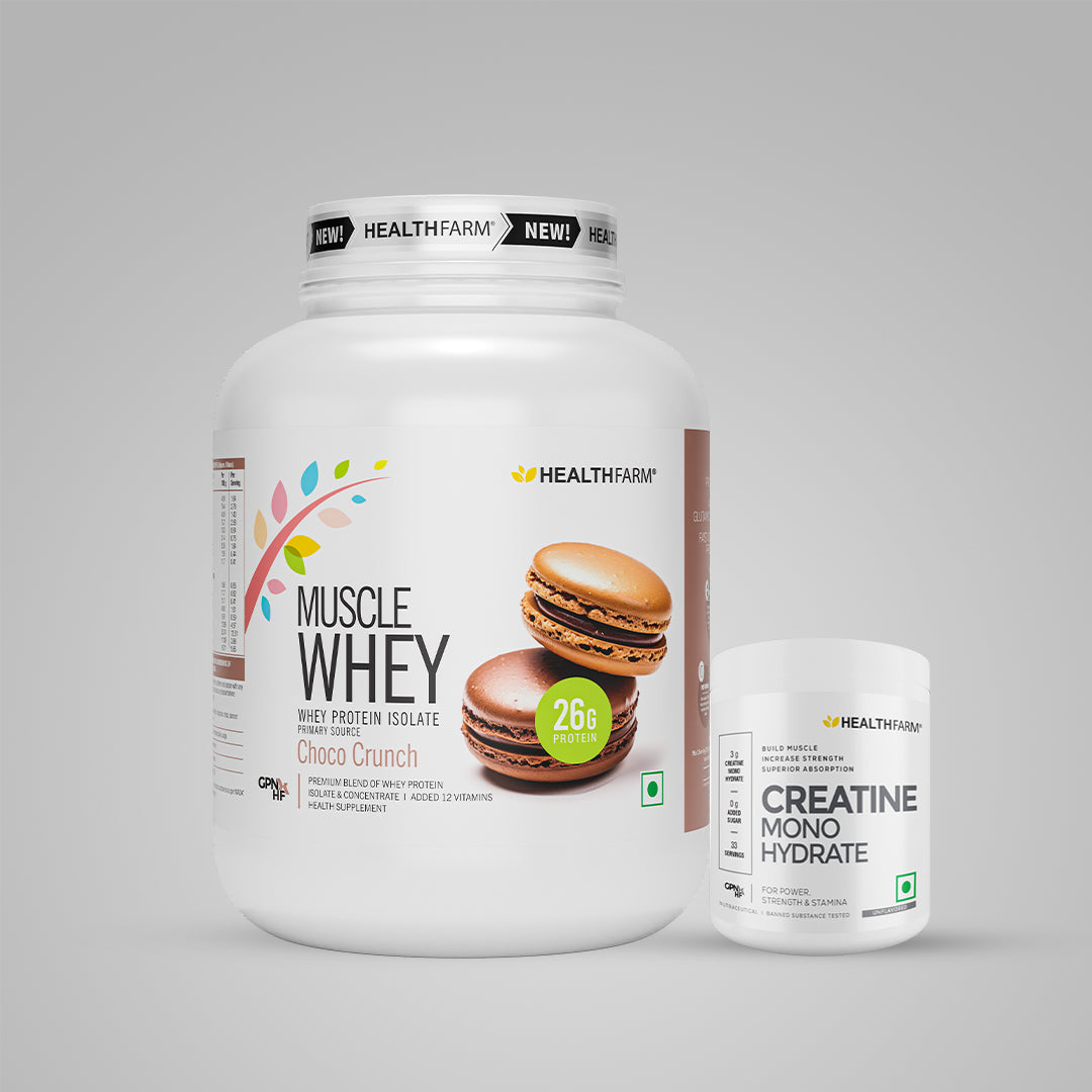 HealthFarm Muscle Whey Protein Isolate & Concentrate | Premium Blend of Whey Protein