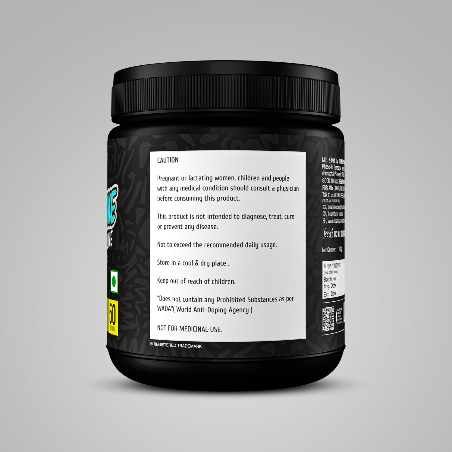 HealthFarm L-Citrulline Mallate for Muscle Power &amp; Pump (100gm)