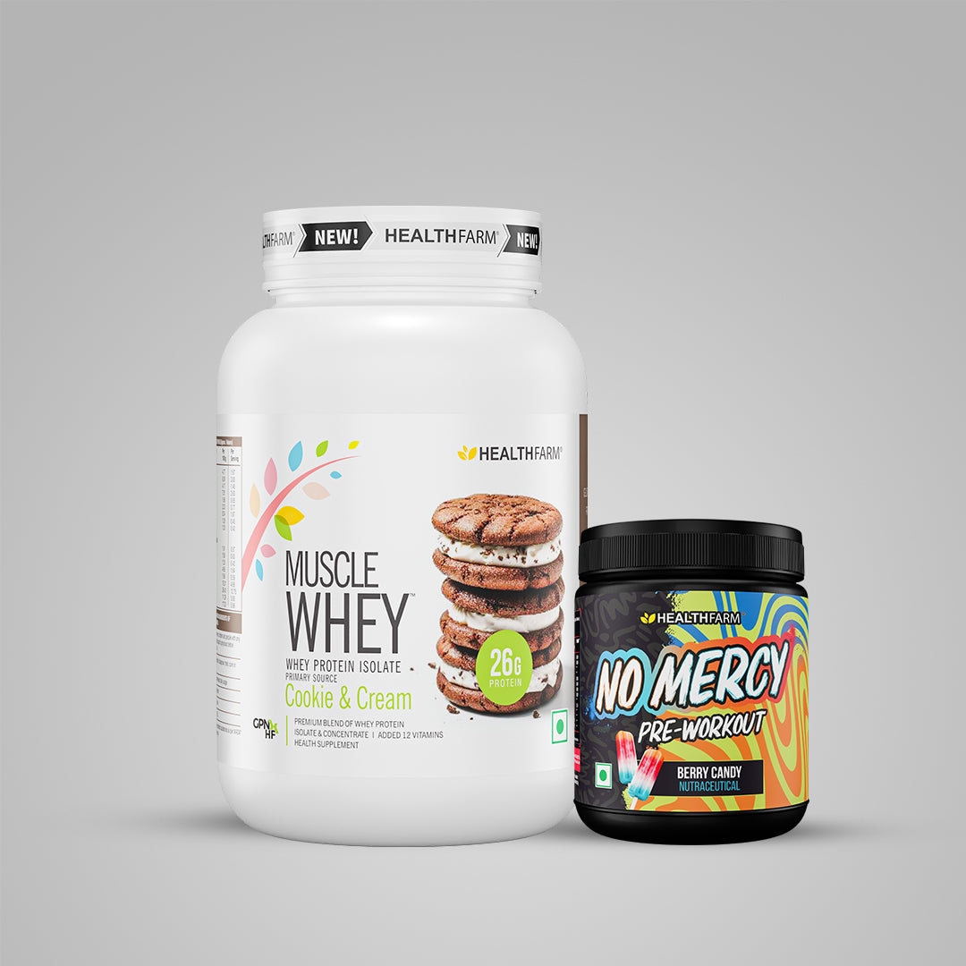 Healthfarm Muscle Whey (907g) + No Mercy (130g)