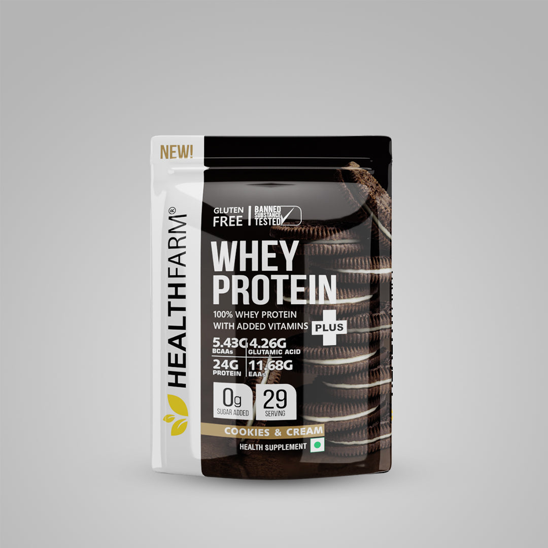 Healthfarm Whey Protein Plus (1Kg) + Creatine (100g)