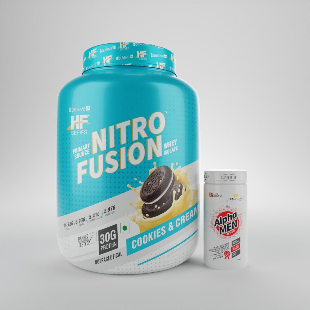 HealthFarm NITRO FUSION (2KG) + ALPHAMEN Combo Pack