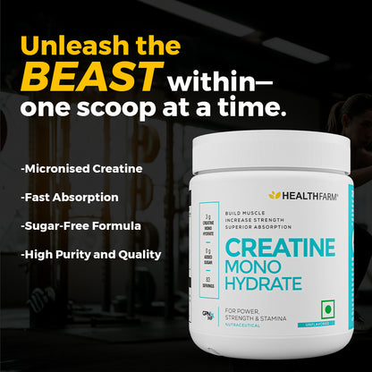 Healthfarm Muscle Creatine Monohydrate, (250g)