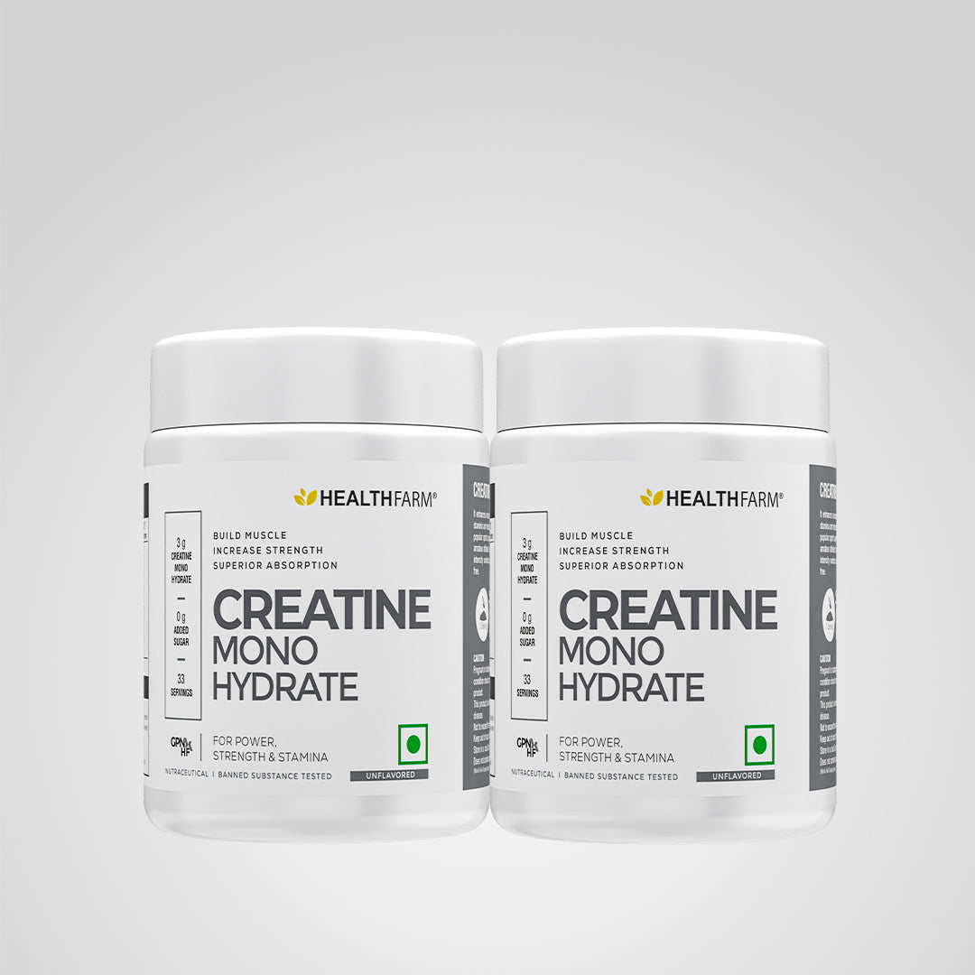 HealthFarm Creatine Monohydrate (100g), BUY 1 GET 1 Offer