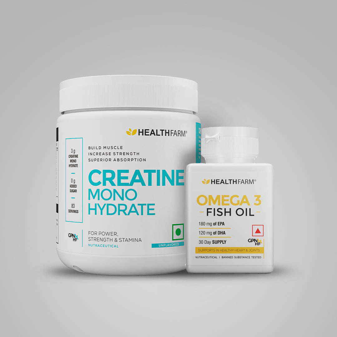 Healthfarm Muscle Creatine (250g) + Omega 3 Fish Oil