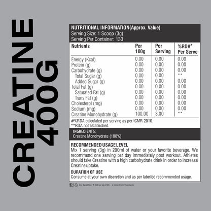 Healthfarm Muscle Creatine Monohydrate, (400g)