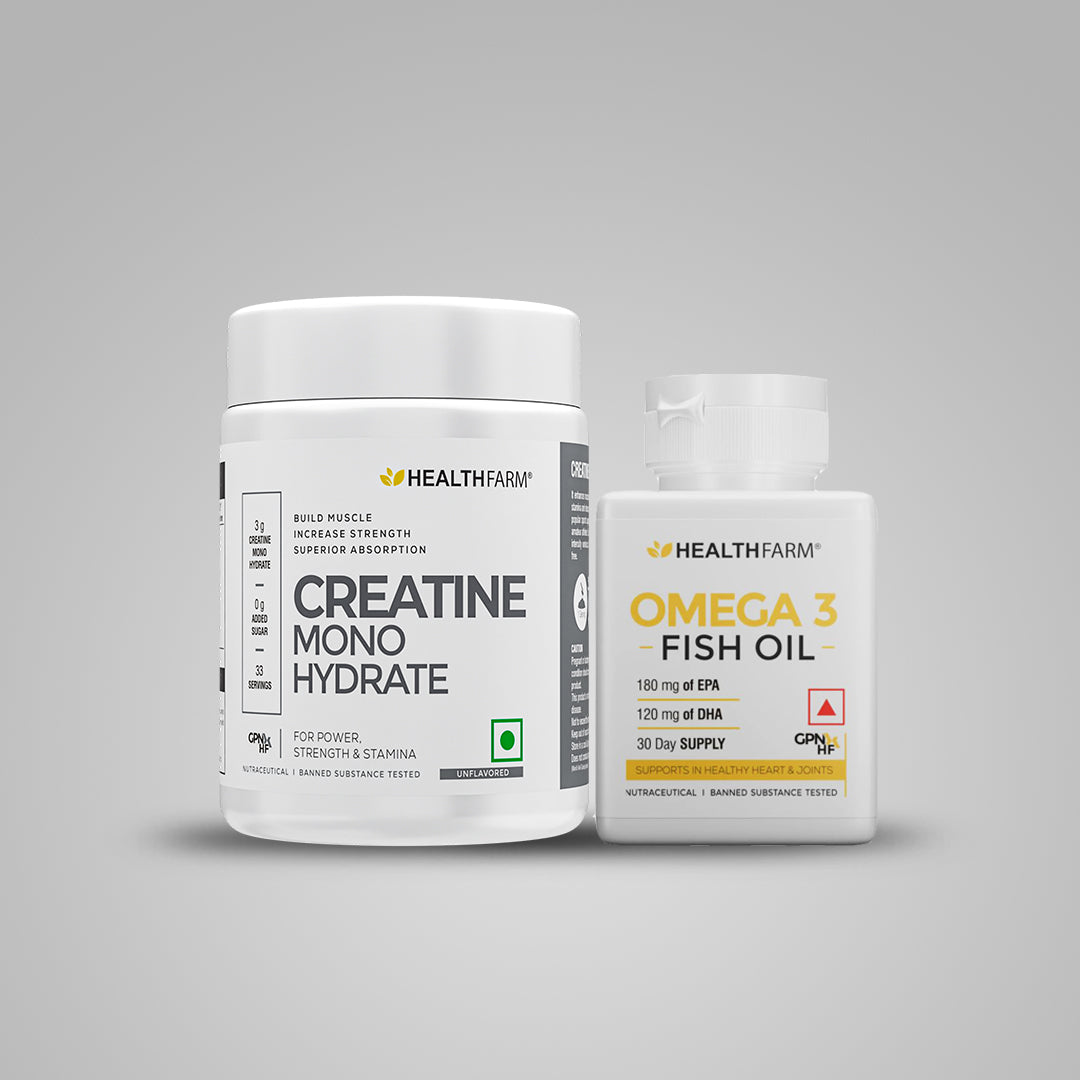 Healthfarm Muscle Creatine (100g) + Omega 3 Fish Oil