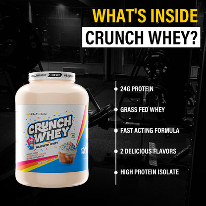 Healthfarm Crunch Whey | Grassfed Whey Protein