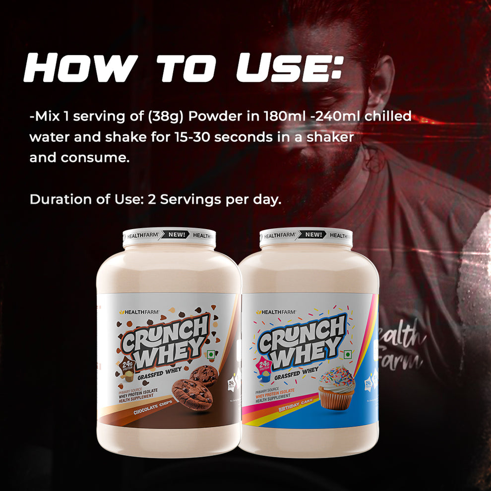 Healthfarm Crunch Whey | Grassfed Whey Protein – Healthfarm Nutrition