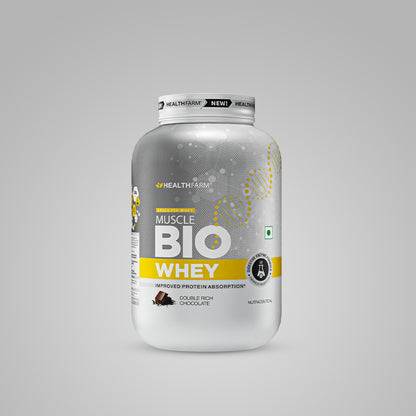 Healthfarm Muscle Bio Whey | Grass Fed Protein | Improved Protein Absorption