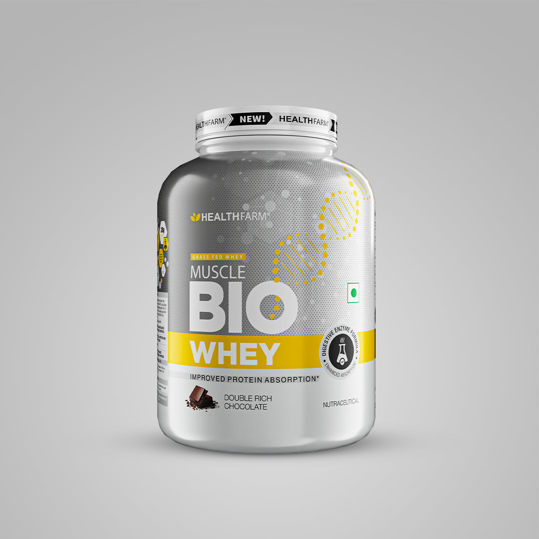 Healthfarm Muscle Bio Whey | Grass Fed Protein | Improved Protein Absorption