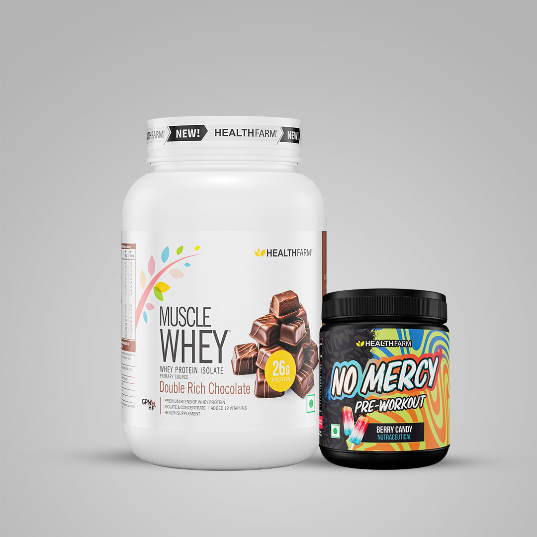 Healthfarm Muscle Whey (907g) + No Mercy (130g)