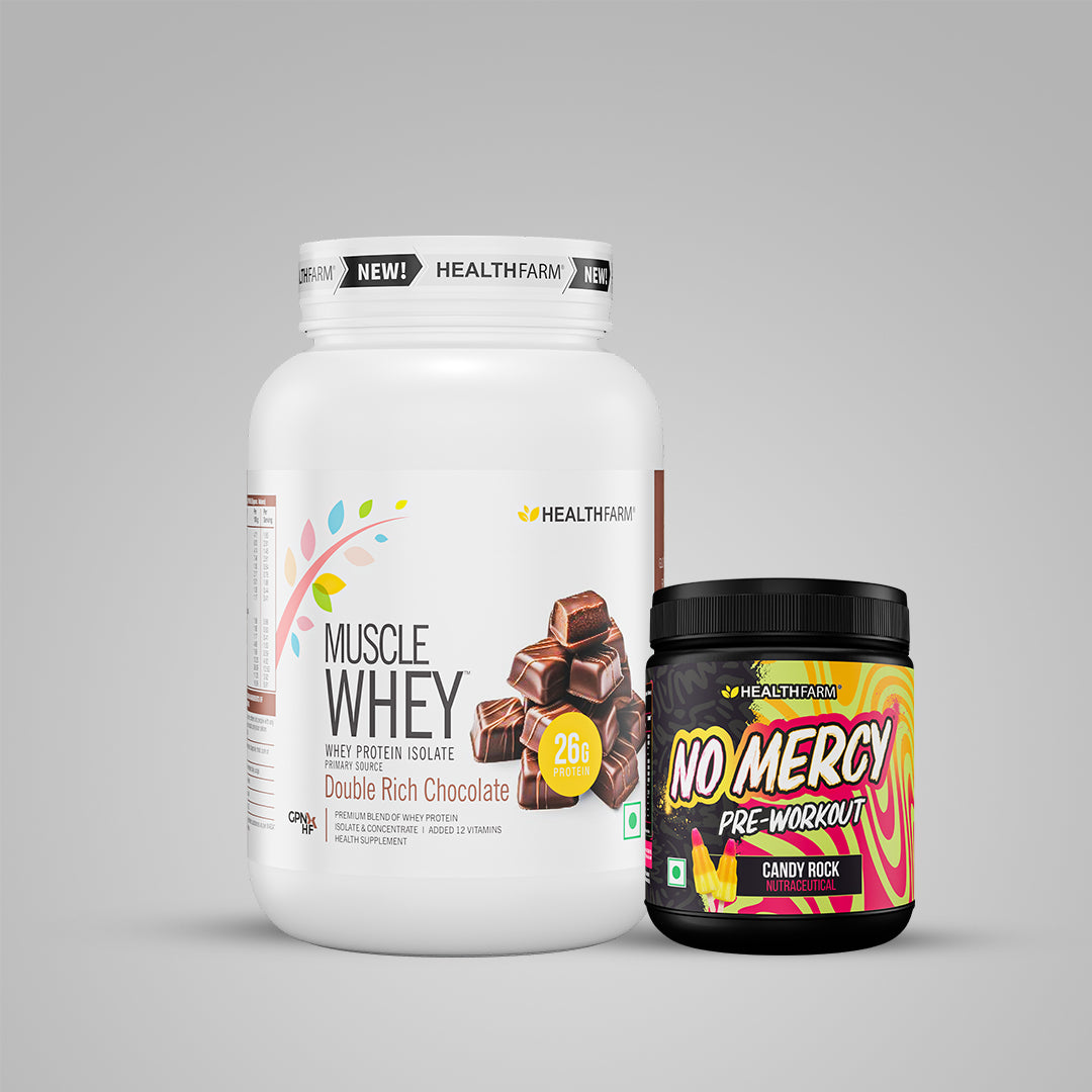 Healthfarm Muscle Whey (907g) + No Mercy (130g)