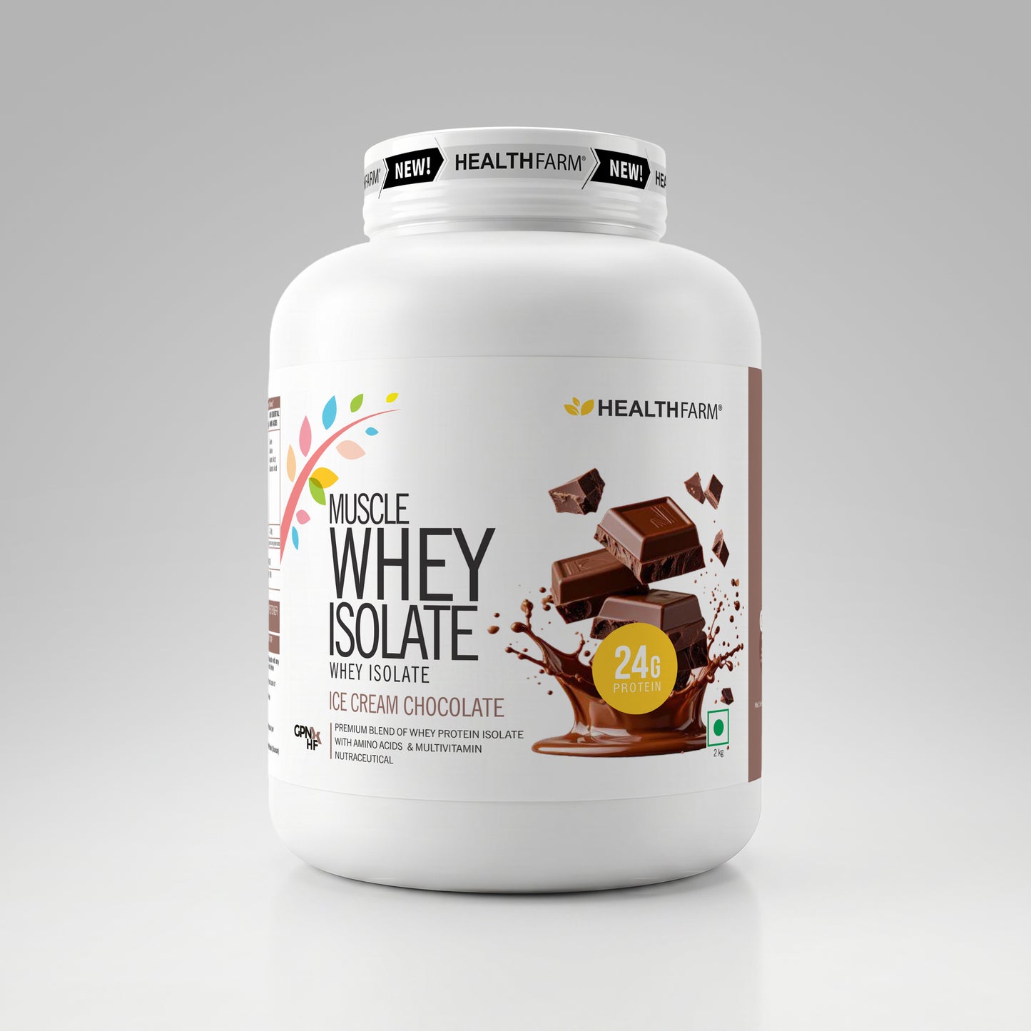 HealthFarm Muscle Whey Isolate | Premium Blend of Whey Protein Hydrolysate and Isolate