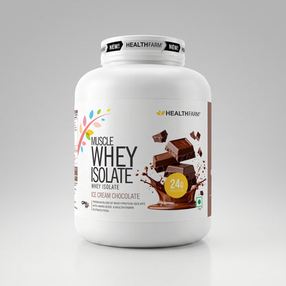 HealthFarm Muscle Whey Isolate | Premium Blend of Whey Protein Hydrolysate and Isolate