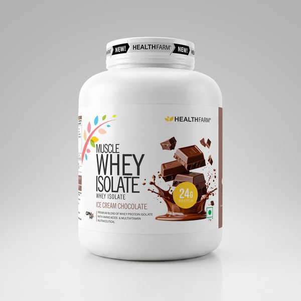 HealthFarm Muscle Whey Isolate | Premium Blend of Whey Protein Hydrolysate and Isolate