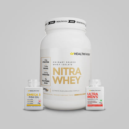 Healthfarm Nitra Whey (1Kg) + Ultra Men&