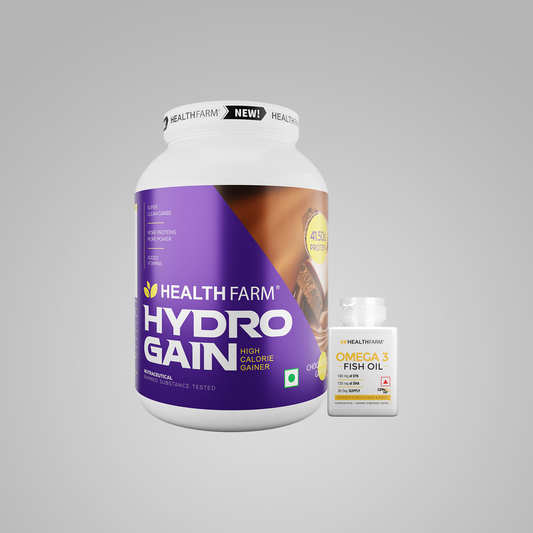 Healthfarm Hydro Gain (3Kg) + Omega 3 Fish Oil