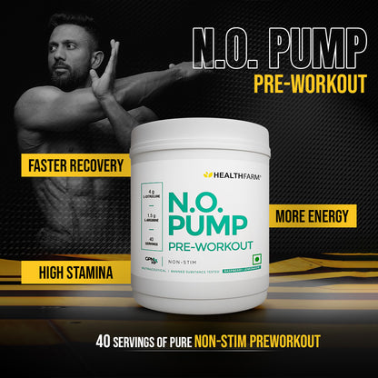 Healthfarm N.O. PUMP Pre-Workout(Non Stim)