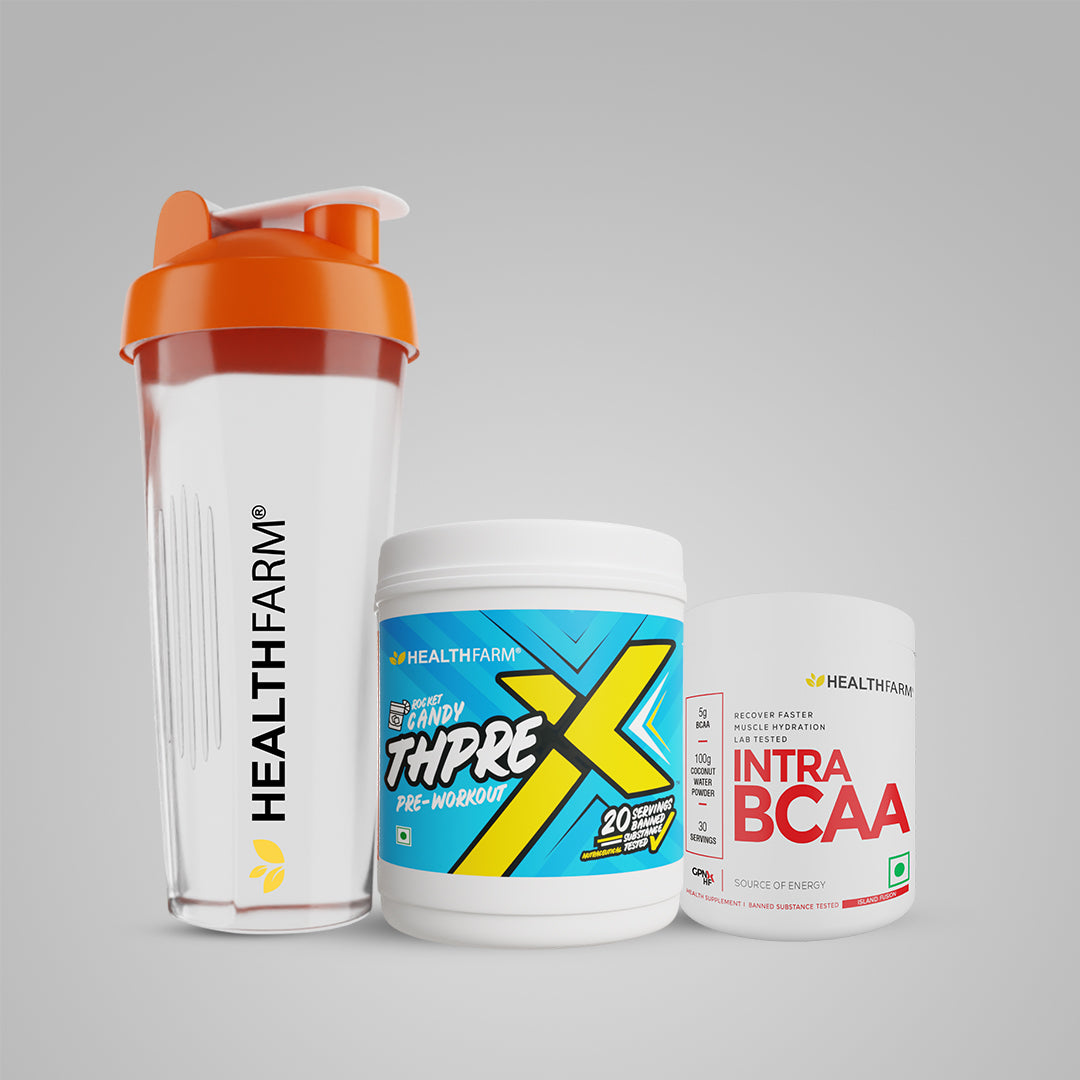 Healthfarm Muscle Intra BCAA + ThpreX (250g) + Free Shaker