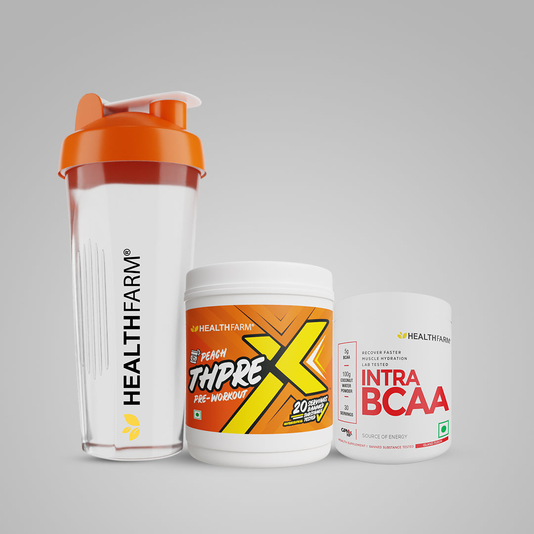 Healthfarm Muscle Intra BCAA + ThpreX (250g) + Free Shaker