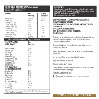 HealthFarm Muscle Whey Isolate | Premium Blend of Whey Protein Hydrolysate and Isolate