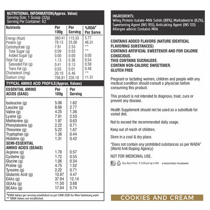 HealthFarm Muscle Whey Isolate | Premium Blend of Whey Protein Hydrolysate and Isolate
