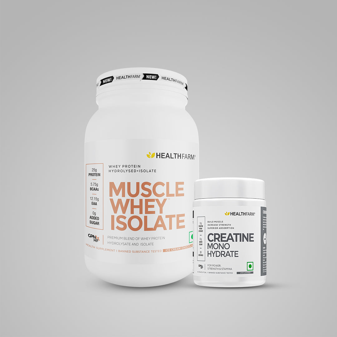 HealthFarm Muscle Whey Isolate | Premium Blend of Whey Protein Hydrolysate and Isolate