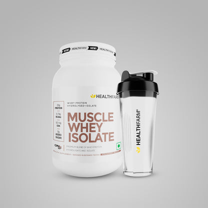 HealthFarm Muscle Whey Isolate | Premium Blend of Whey Protein Hydrolysate and Isolate