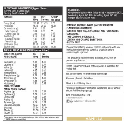 HealthFarm Muscle Whey Isolate | Premium Blend of Whey Protein Hydrolysate and Isolate
