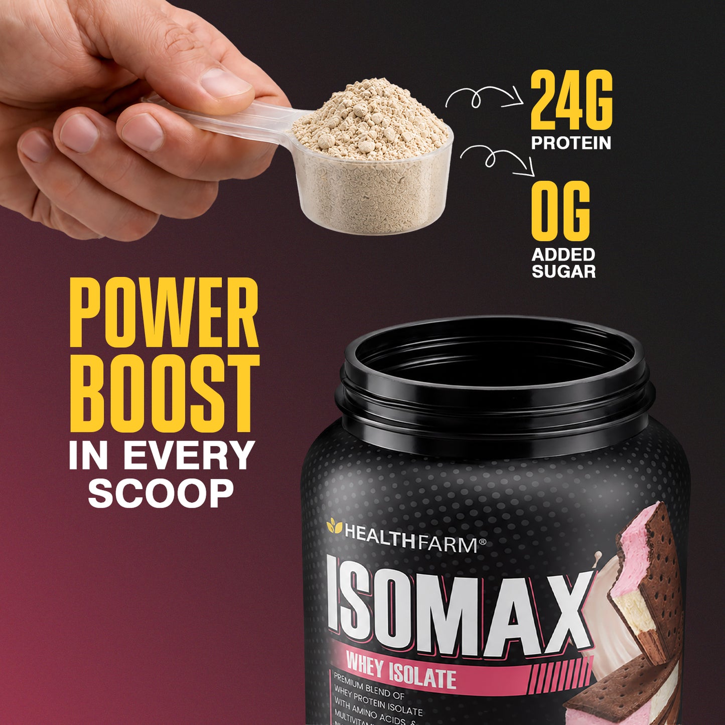 Healthfarm ISOMAX Whey Isolate – 24g Protein