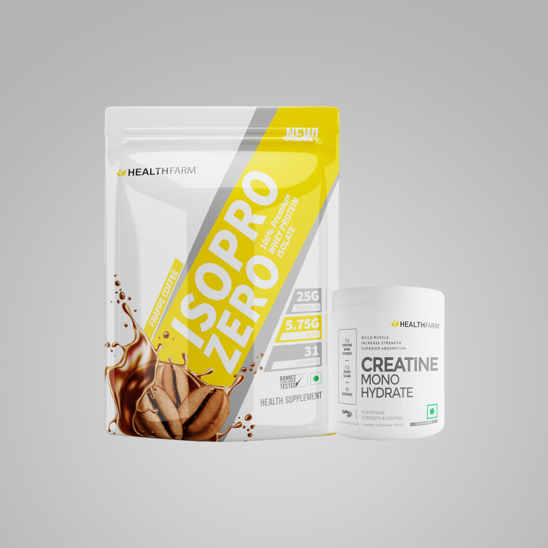 Healthfarm ISO PRO ZERO (1kg) + Creatine Monohydrate (100g)