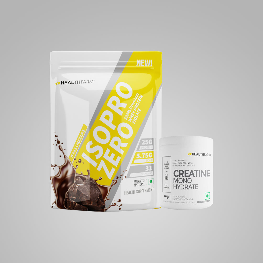 Healthfarm ISO PRO ZERO (1kg) + Creatine Monohydrate (100g)