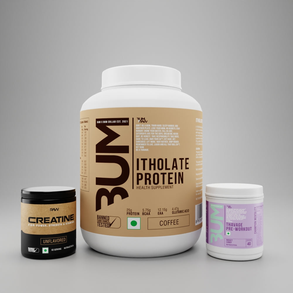 CBUM BUNDLE [Cbum Itholate Protein/CBUM THAVAGE (300g)/RAW Creatine(250g)]