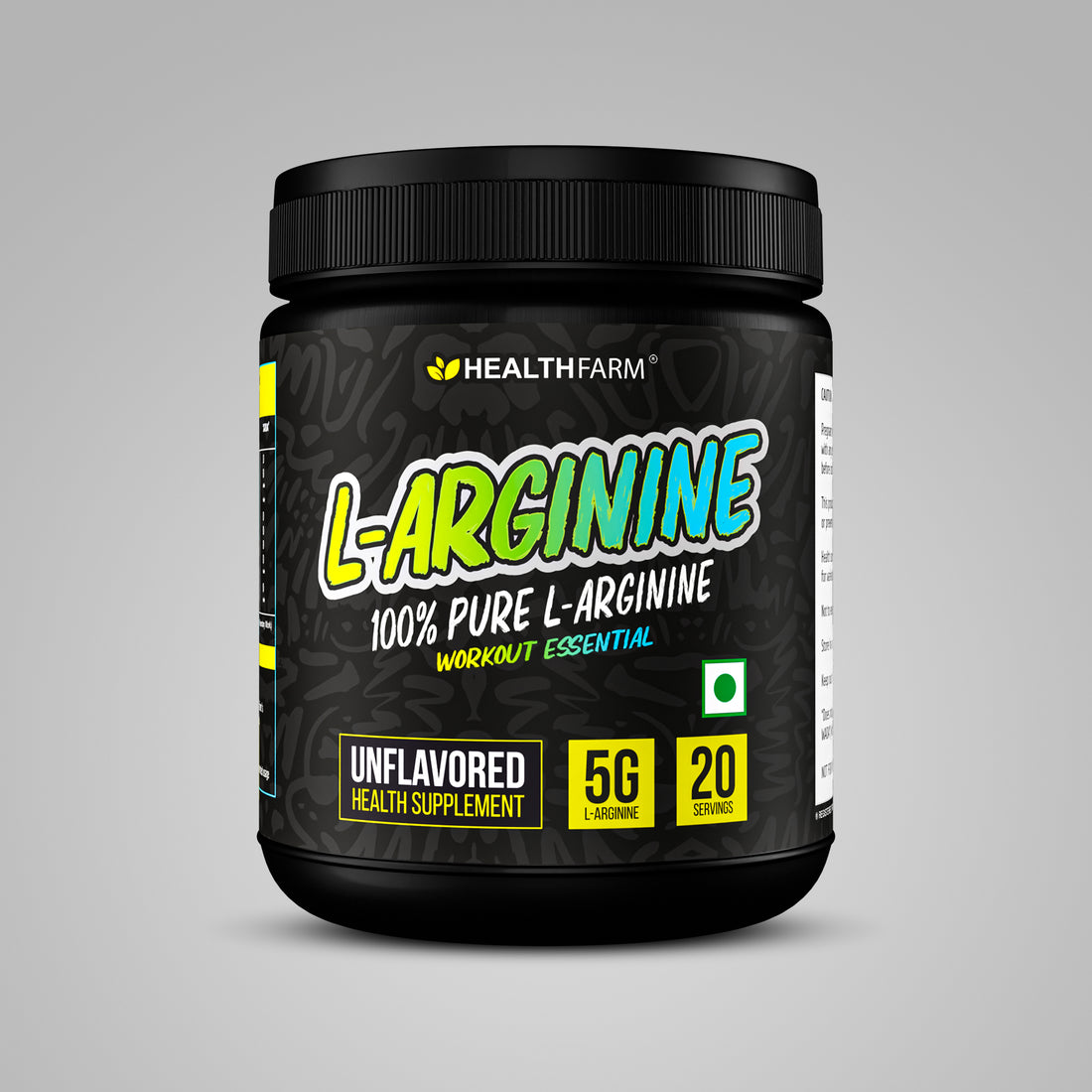 HealthFarm Pure L-Arginine Amino Acid, Unflavoured (100g)