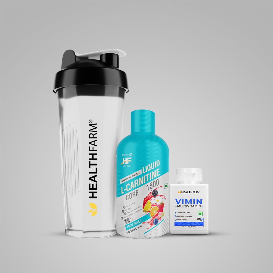 Healthfarm L- Carnitine 1500mg  + Vimin + Plastic Shaker