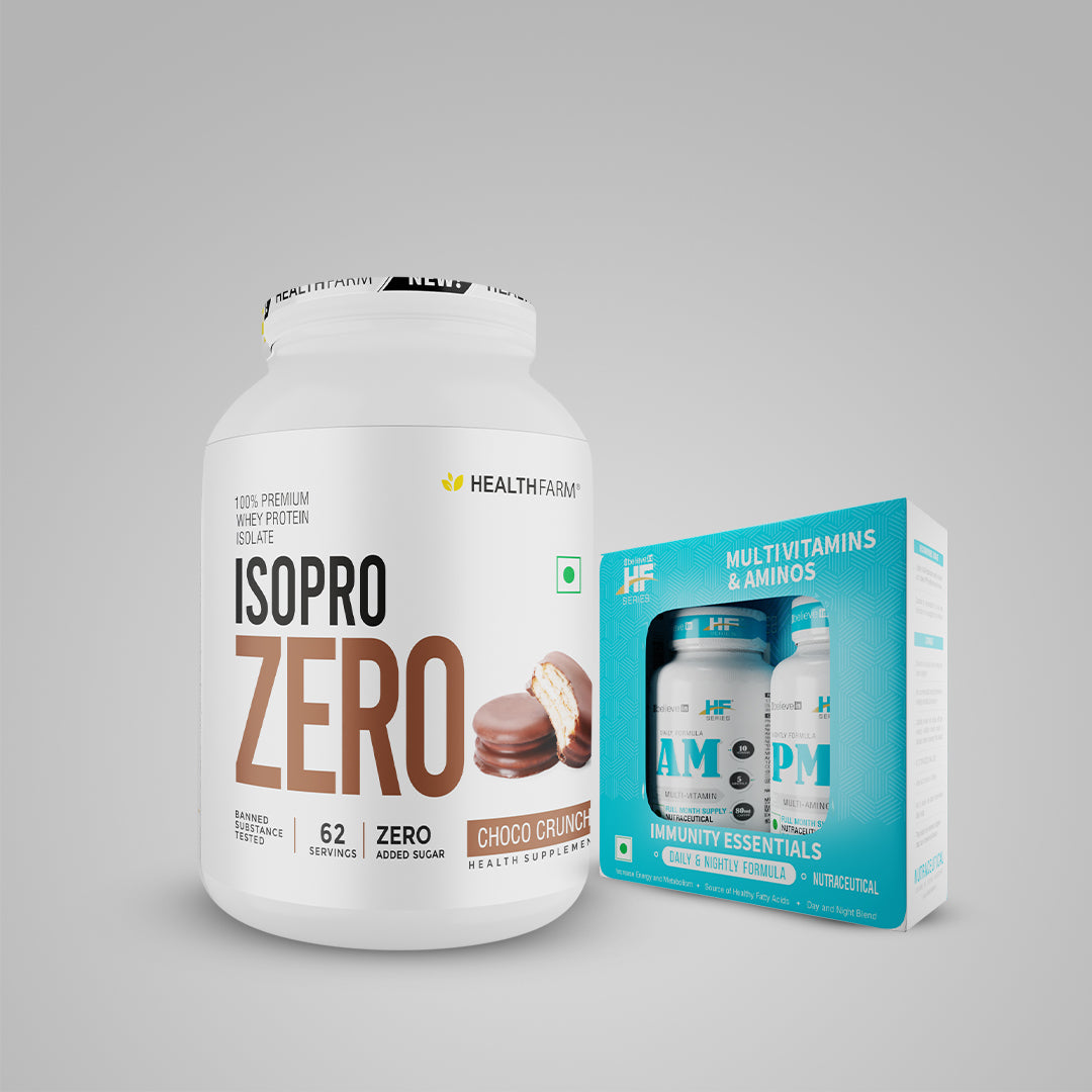 HealthFarm ISO PRO ZERO(2Kg) + AM PM Multivitamin Tablets