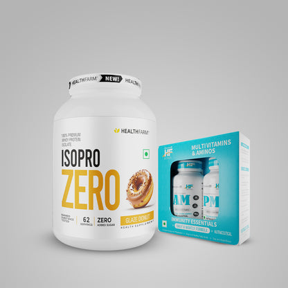 HealthFarm ISO PRO ZERO(2Kg) + AM PM Multivitamin Tablets
