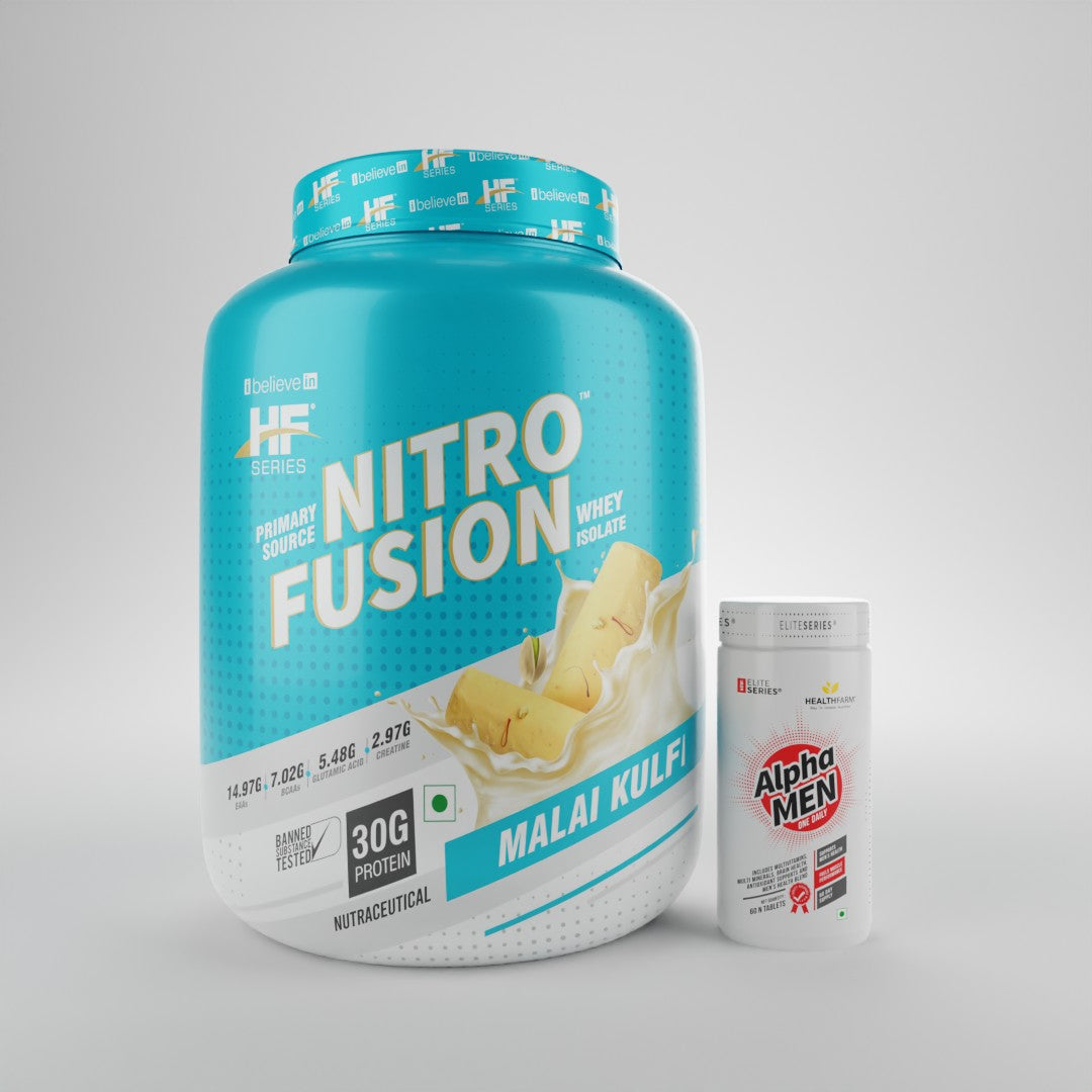 HealthFarm NITRO FUSION (2KG) + ALPHAMEN Combo Pack