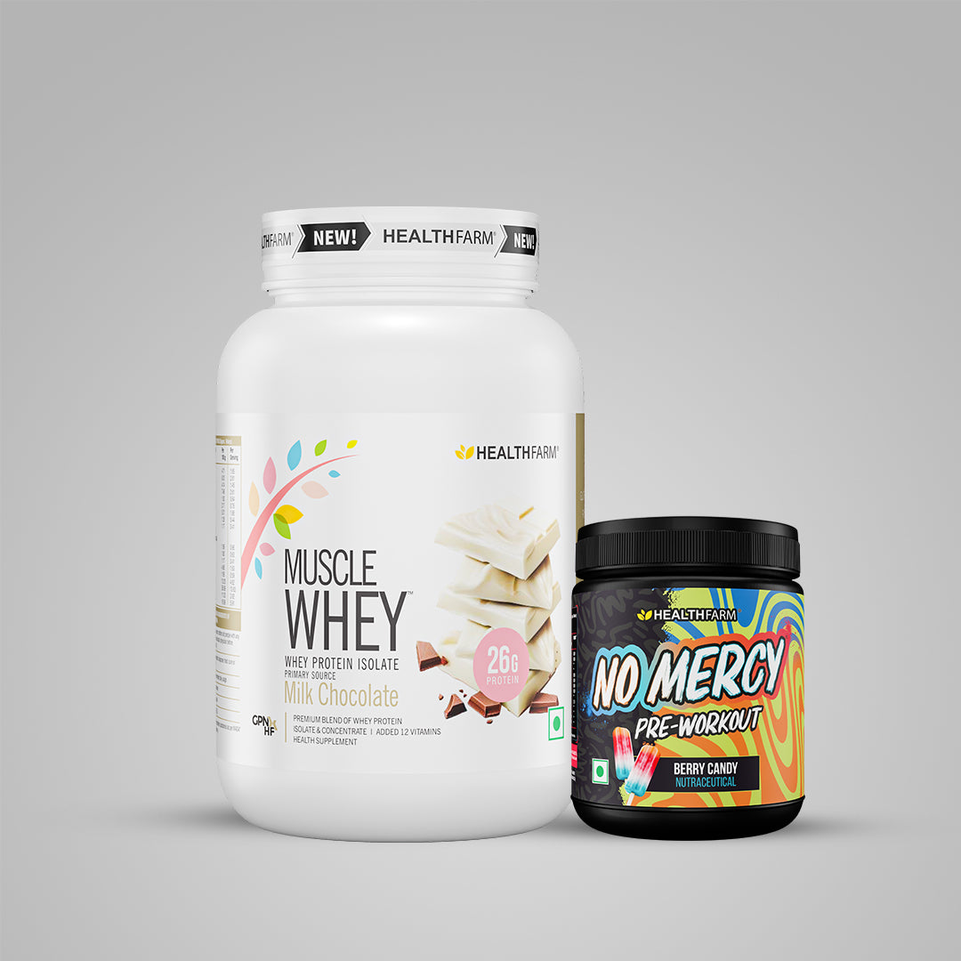 Healthfarm Muscle Whey (907g) + No Mercy (130g)