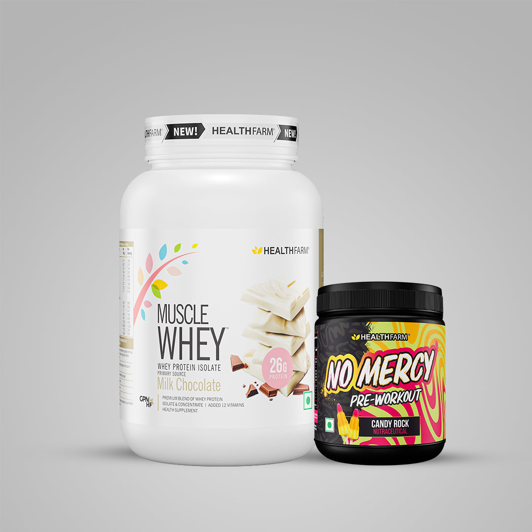 Healthfarm Muscle Whey (907g) + No Mercy (130g)