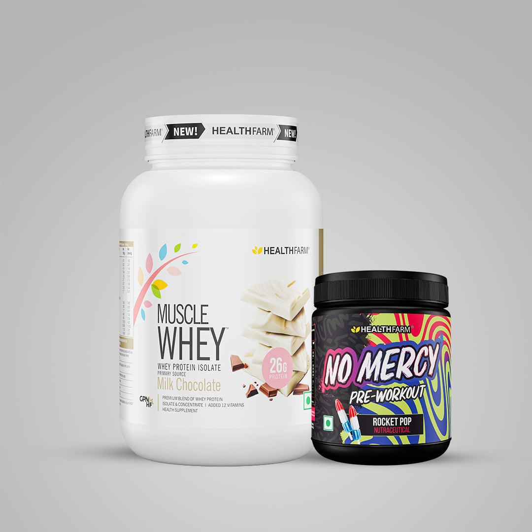 Healthfarm Muscle Whey (907g) + No Mercy (130g)