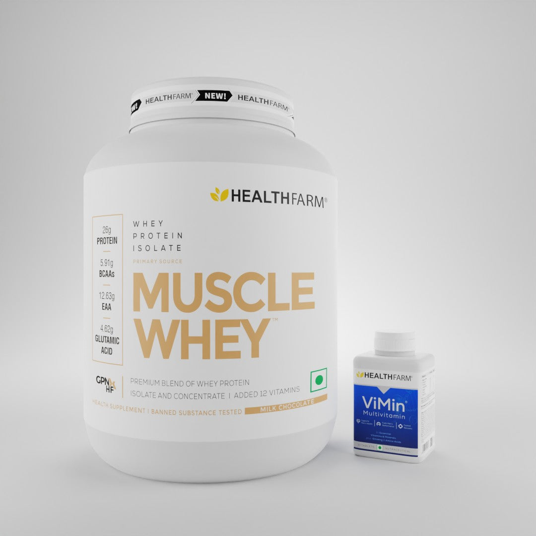 Healthfarm Muscle Whey Protein + Free Vimin
