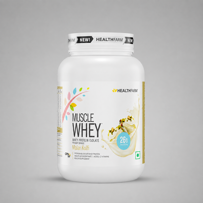 HealthFarm Muscle Whey Protein Isolate & Concentrate | Premium Blend of Whey Protein