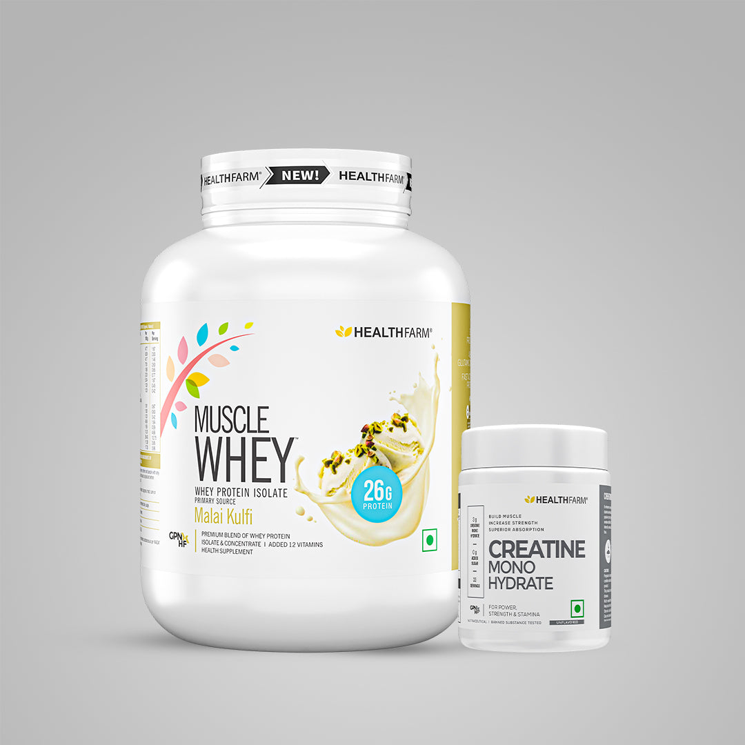 HealthFarm Muscle Whey Protein Isolate & Concentrate | Premium Blend of Whey Protein