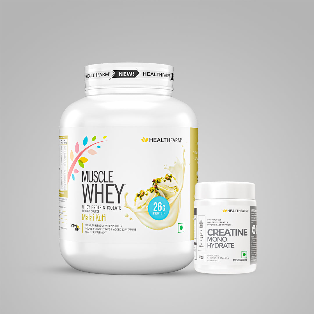 HealthFarm Muscle Whey Protein Isolate & Concentrate | Premium Blend of Whey Protein