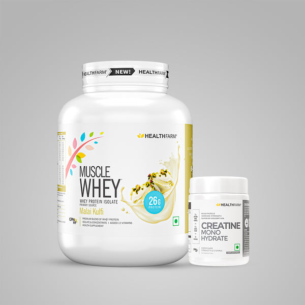 HealthFarm Muscle Whey Protein Isolate & Concentrate | Premium Blend of Whey Protein